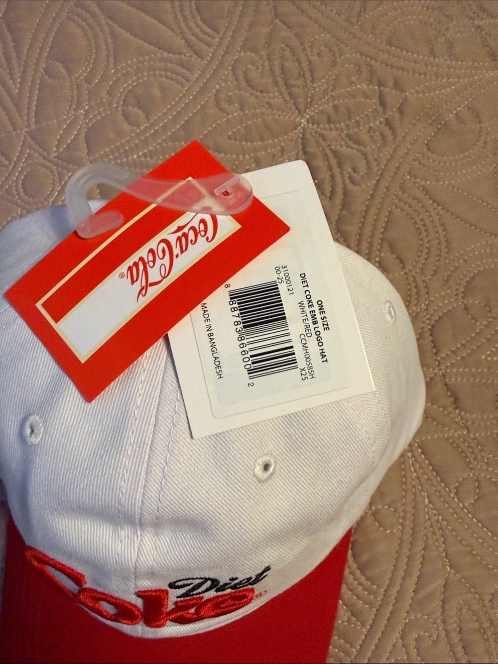 Coca Cola Diet Coke White and Red Baseball Cap NWT - Picture 2 of 2